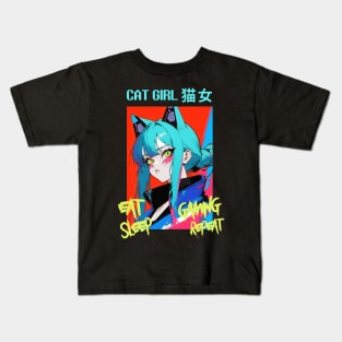 Cat Girl II Kids T-Shirt